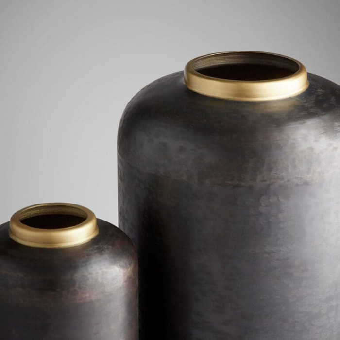 Large Akita Vase in Black by Cyan Design