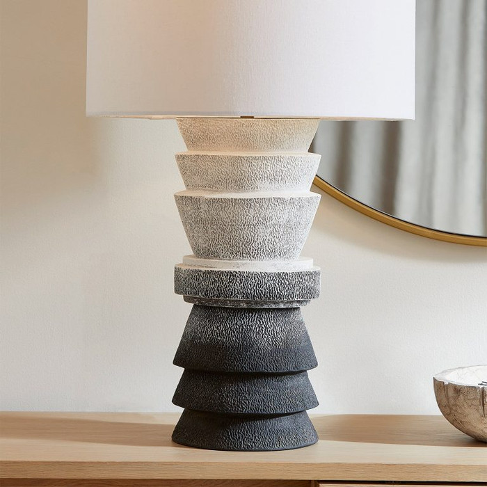 Rhodes Table Lamp Designed by J Kent Martin in Grey by Cyan Design