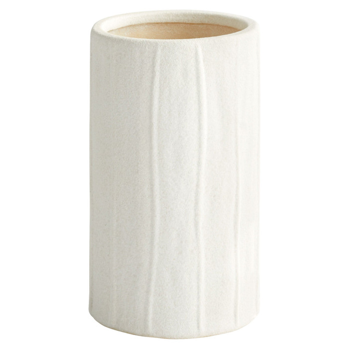 Astreae Cylinder Vase in White by Cyan Design