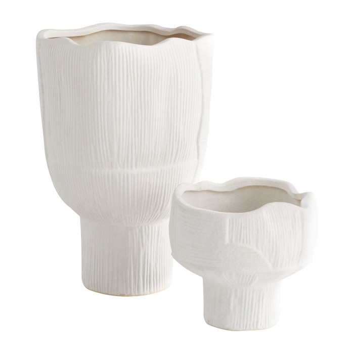 Large Astreae Pedestal Bowl in White by Cyan Design