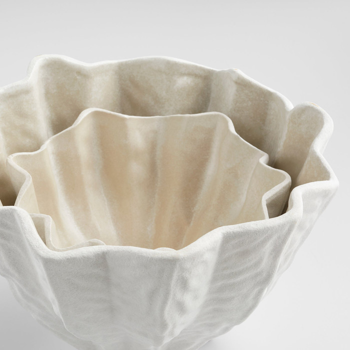Small Chloris Bowl in White by Cyan Design