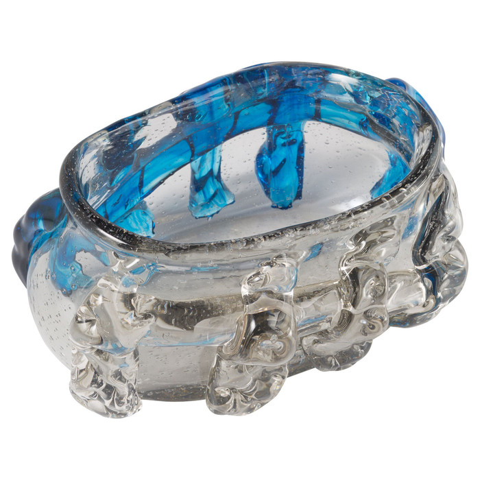 Arethusa Bowl in Clear and Cobalt by Cyan Design