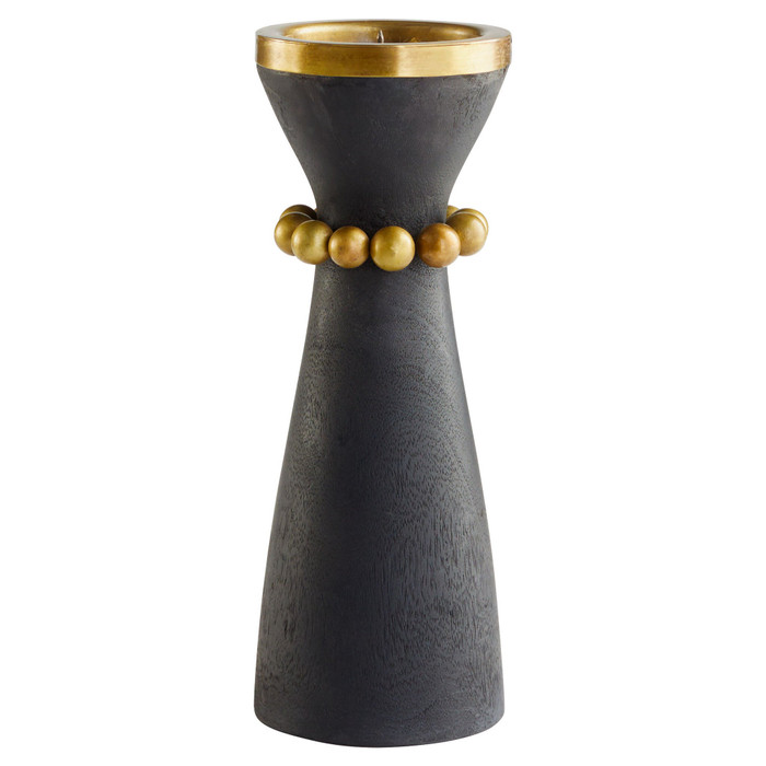 Medium Parvati Candleholder in Black by Cyan Design