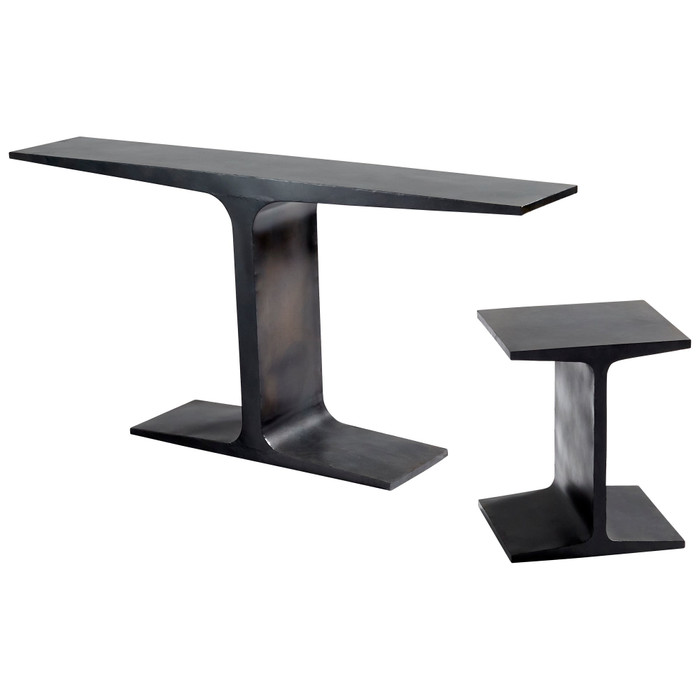 Anvil Side Table in Black by Cyan Design