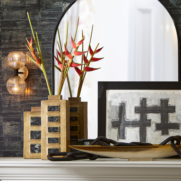 Small Malkata Vase Designed by J Kent Martin in Brass by Cyan Design