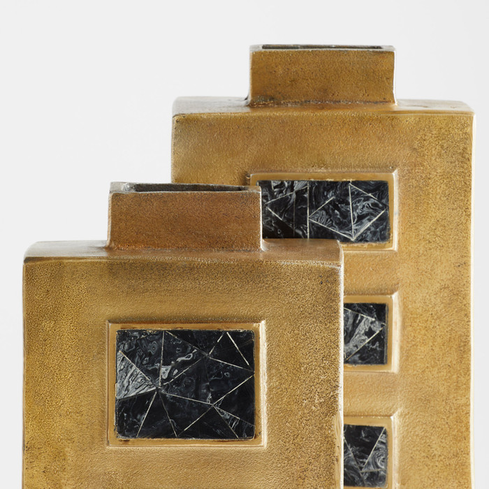 Small Malkata Vase Designed by J Kent Martin in Brass by Cyan Design