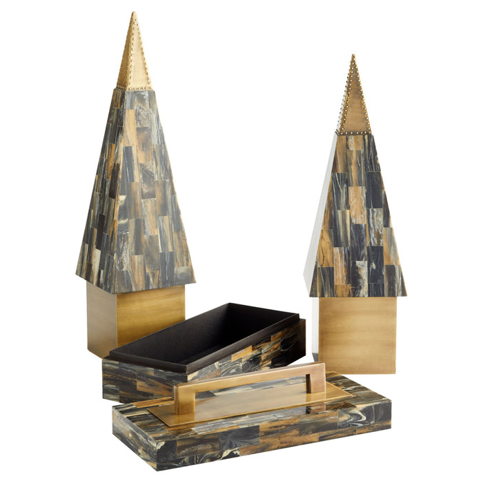 Large Cairo Spire in Horn by Cyan Design