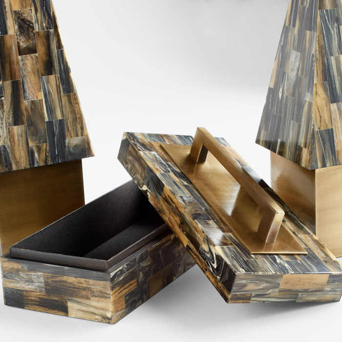 Large Cairo Spire in Horn by Cyan Design