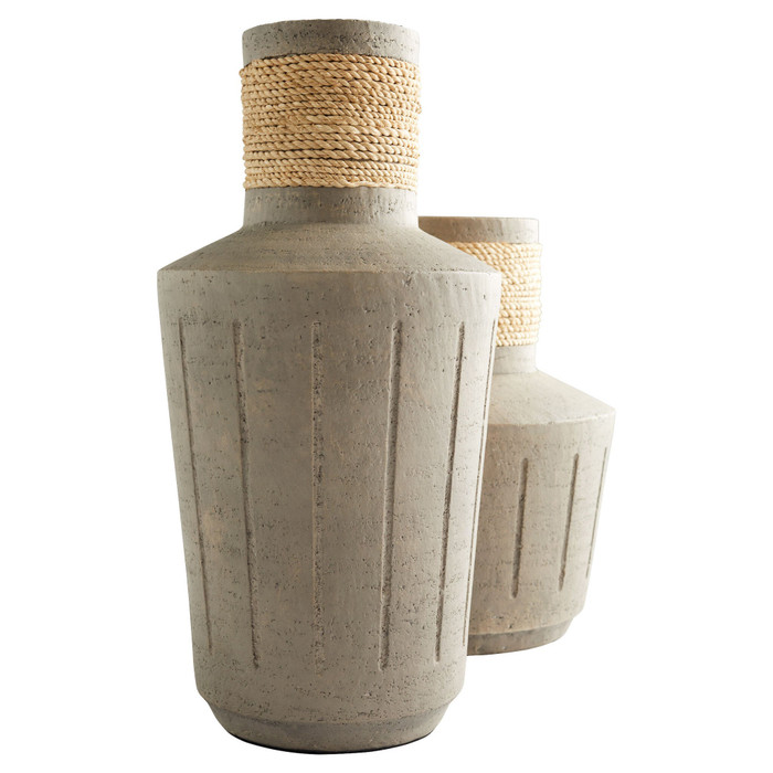 Squat Hydria Vase Designed by J Kent Martin in Natural Taupe by Cyan Design