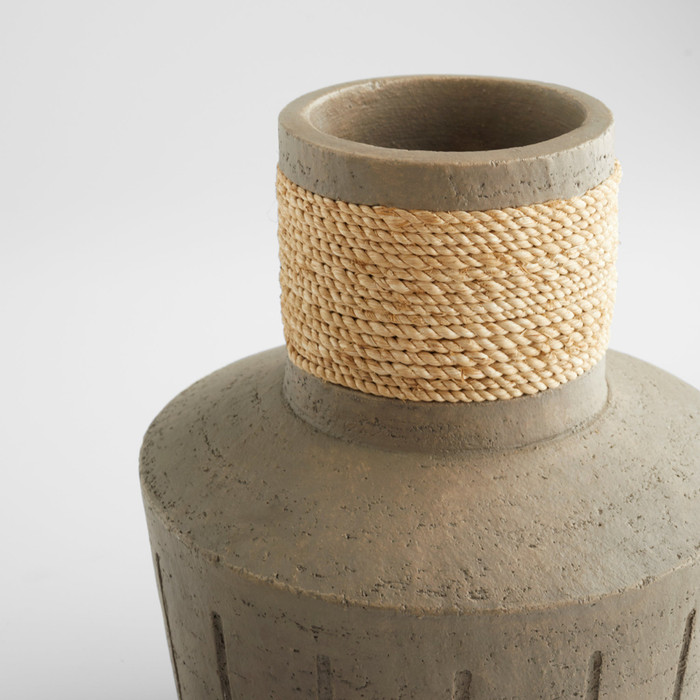 Squat Hydria Vase Designed by J Kent Martin in Natural Taupe by Cyan Design