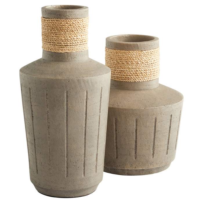 Squat Hydria Vase Designed by J Kent Martin in Natural Taupe by Cyan Design