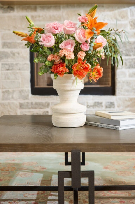 Small Taras Vase Designed by J Kent Martin in White by Cyan Design