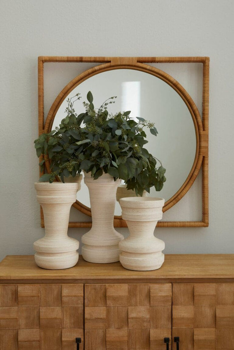 Large Taras Vase Designed by J Kent Martin in White by Cyan Design