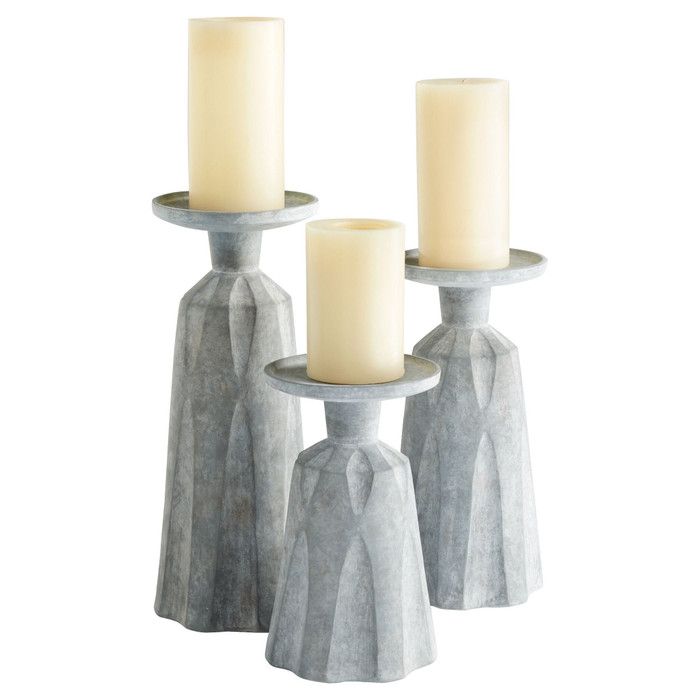 Small Attalus Candleholder in Grey by Cyan Design