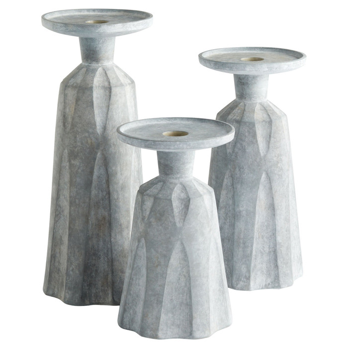 Medium Attalus Candleholder in Grey by Cyan Design
