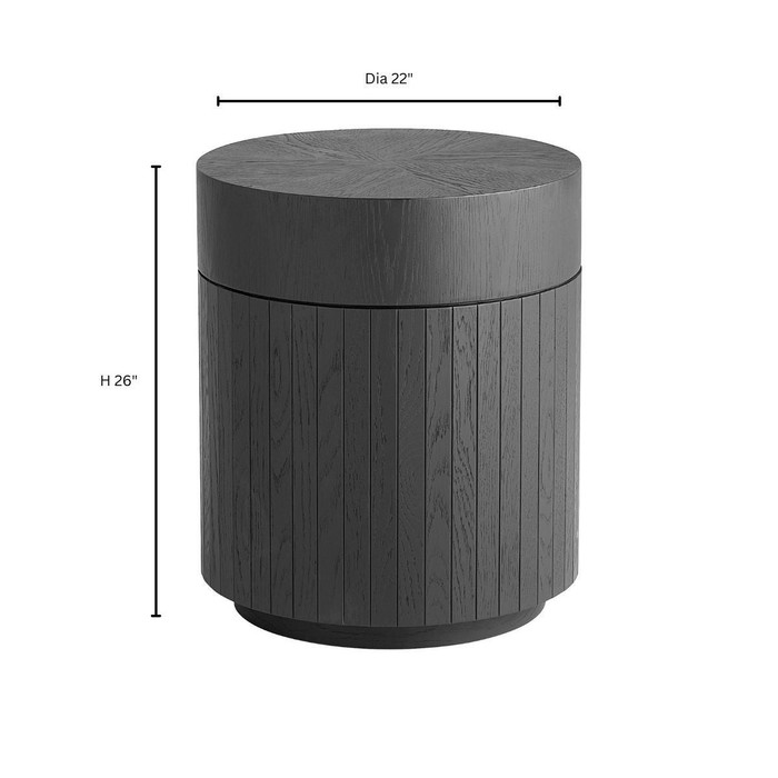Lamu Side Table in Black by Cyan Design