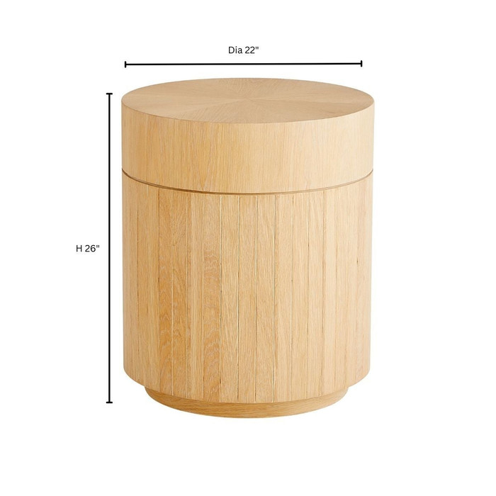 Lamu Side Table in Natural Oak by Cyan Design