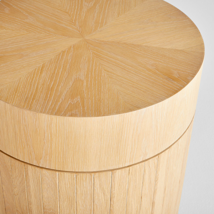 Lamu Side Table in Natural Oak by Cyan Design