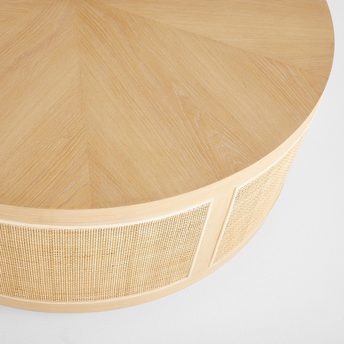 Lamu Cocktail Table in Natural Oak by Cyan Design