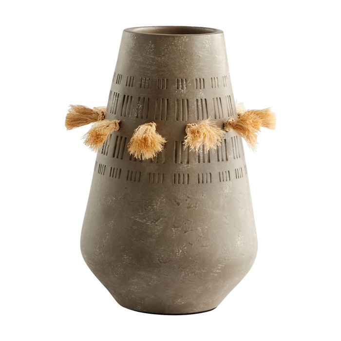 Large Retting Vase Designed by J Kent Martin in Taupe Grey by Cyan Design