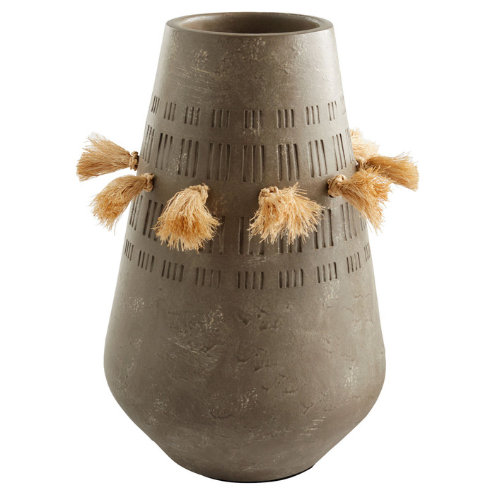 Large Retting Vase Designed by J Kent Martin in Taupe Grey by Cyan Design