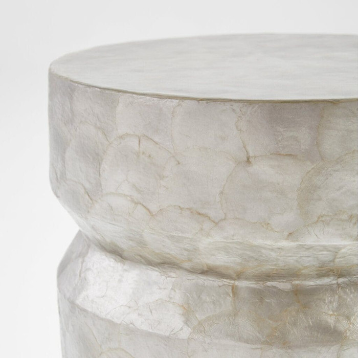 Triton Side Table Designed by J Kent Martin in Taupe by Cyan Design