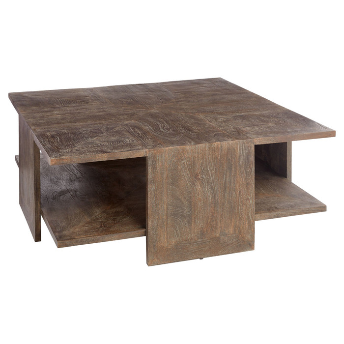 Alta Cocktail Table Designed by J Kent Martin in Cerused Coffee Bean by Cyan Design