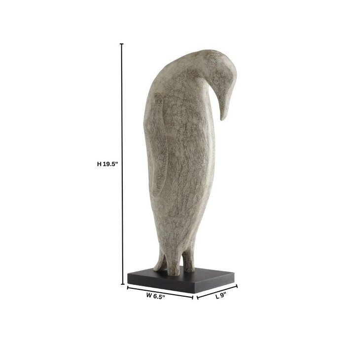 Medium Penguin Sculpture in Grey by Cyan Design