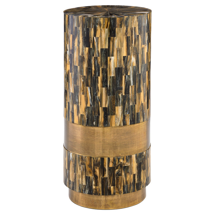 Cairo Side Table Designed by J Kent Martin in Faux Horn by Cyan Design