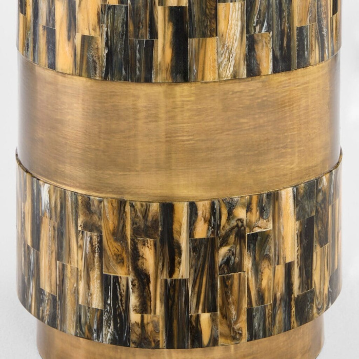 Cairo Side Table Designed by J Kent Martin in Faux Horn by Cyan Design