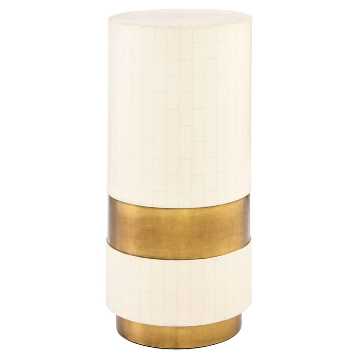 Monoco Side Table Designed by J Kent Martin in Faux Bone by Cyan Design