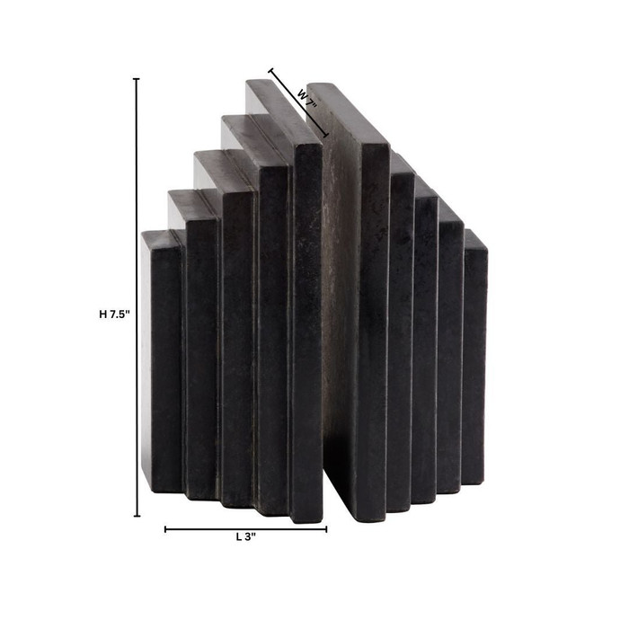 Epilogue Bookends in Black by Cyan Design