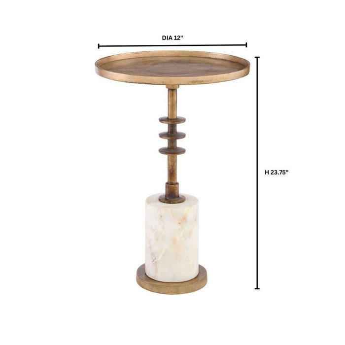Jetson Accent Table Designed by J Kent Martin in Antique Brass by Cyan Design