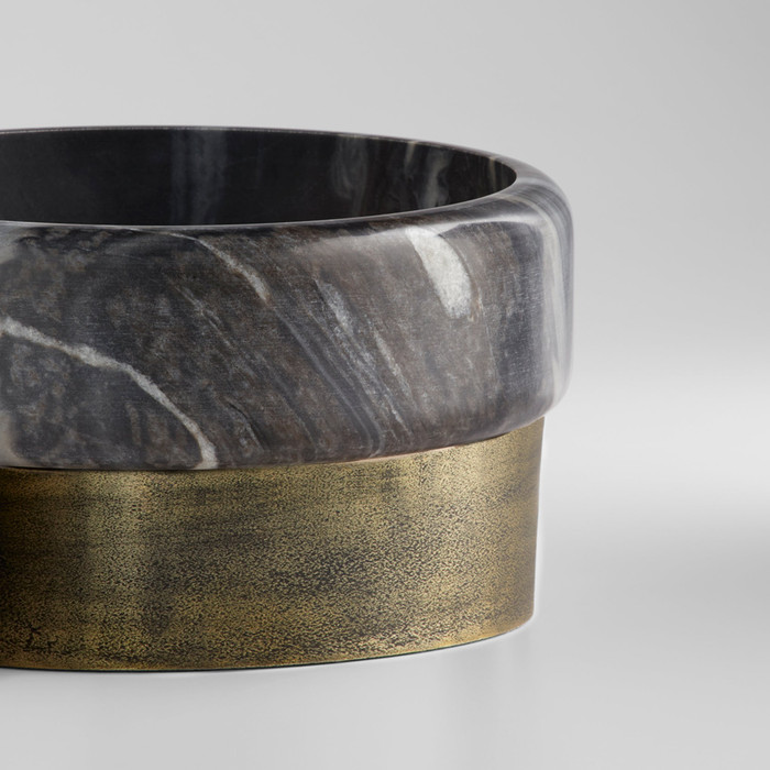 Roma Bowl Designed by J Kent Martin in Grey by Cyan Design