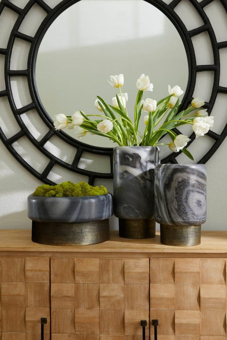 Roma Bowl Designed by J Kent Martin in Grey by Cyan Design