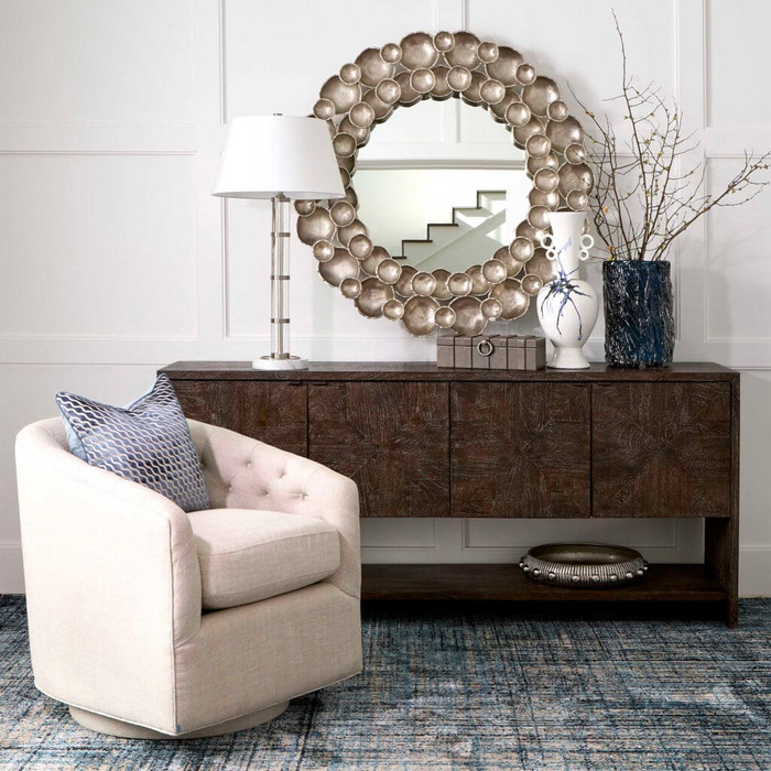 Alta Console Table Designed by J Kent Martin in Cerused Walnut by Cyan Design
