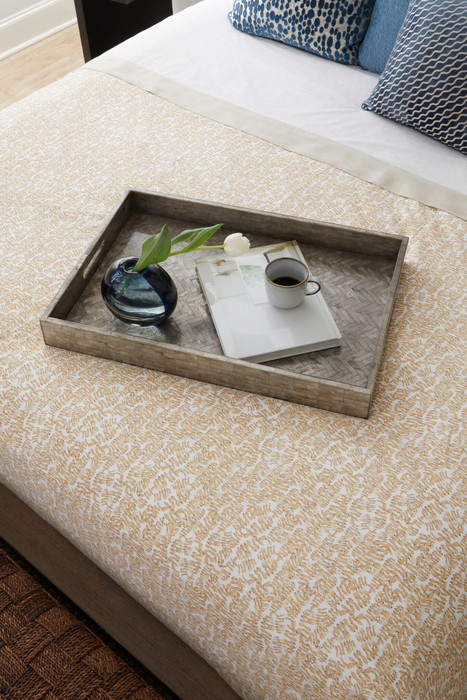 Large Triton Rectangle Tray in Smoke by Cyan Design