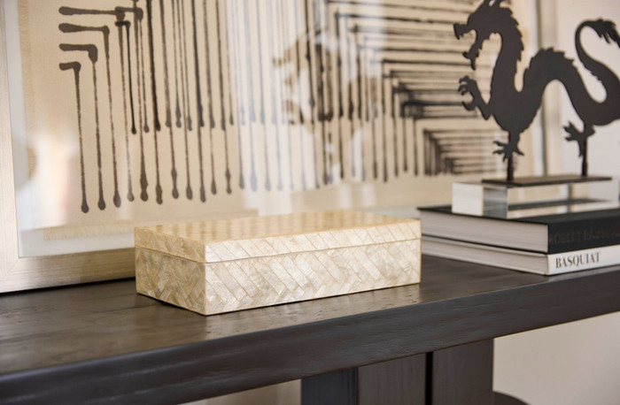 Small Triton Rectangle Box in Pearl by Cyan Design