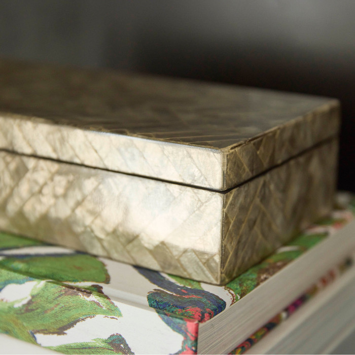 Small Triton Rectangle Box in Smoke by Cyan Design