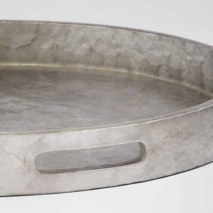 Triton Round Tray in Smoke Large