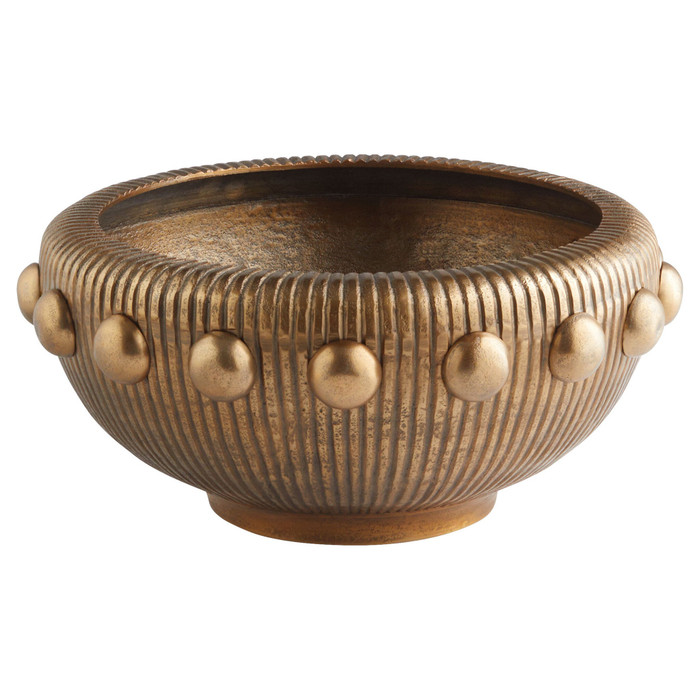Batten Bowl in Antique Brass by Cyan Design