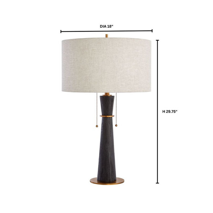 Cyan Design – Wright Table Lamp Designed by J Kent Martin in Black & Brass