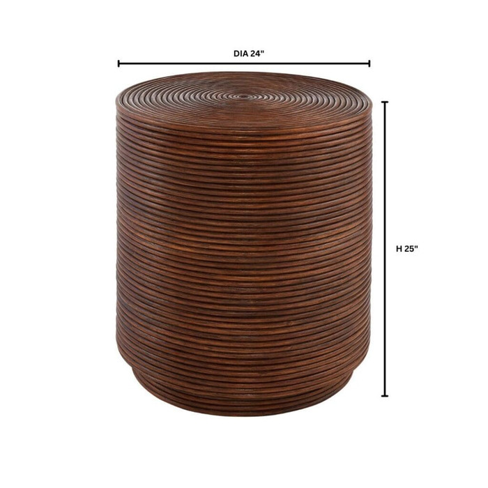 Papeete Side Table Designed by J Kent Martin in Brown by Cyan Design