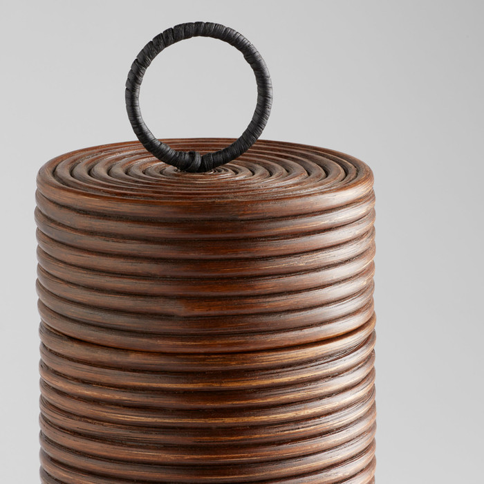 Large Papeete Canister in Brown by Cyan Design
