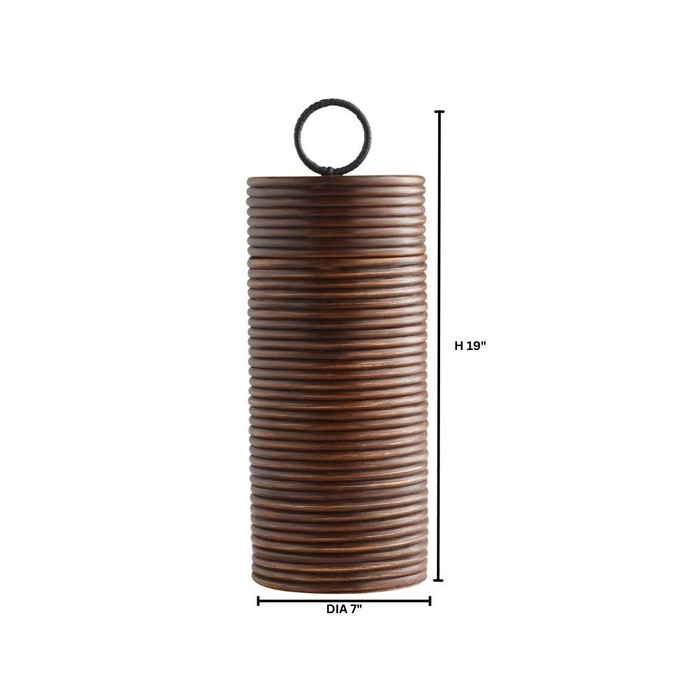 Large Papeete Canister in Brown by Cyan Design