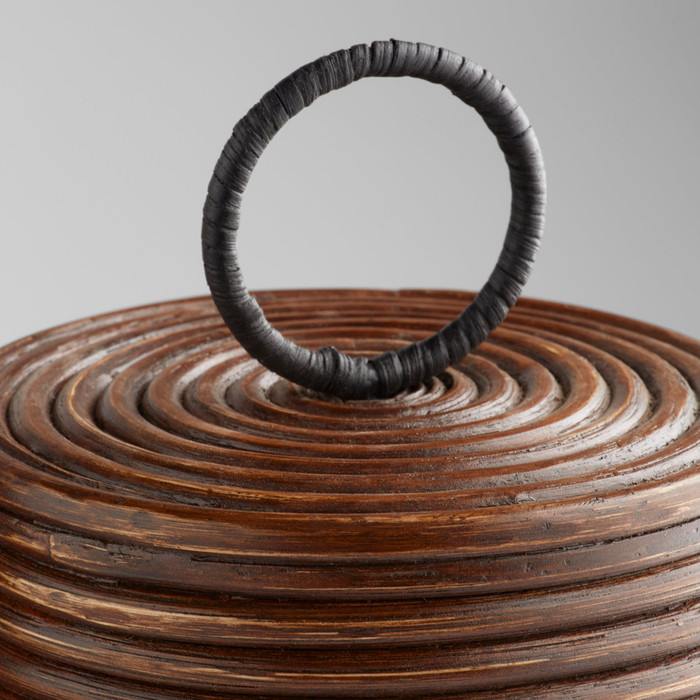 Small Papeete Canister in Brown by Cyan Design