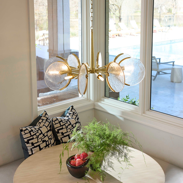 Alton 8-Light Chandelier in Aged Brass by Cyan Design