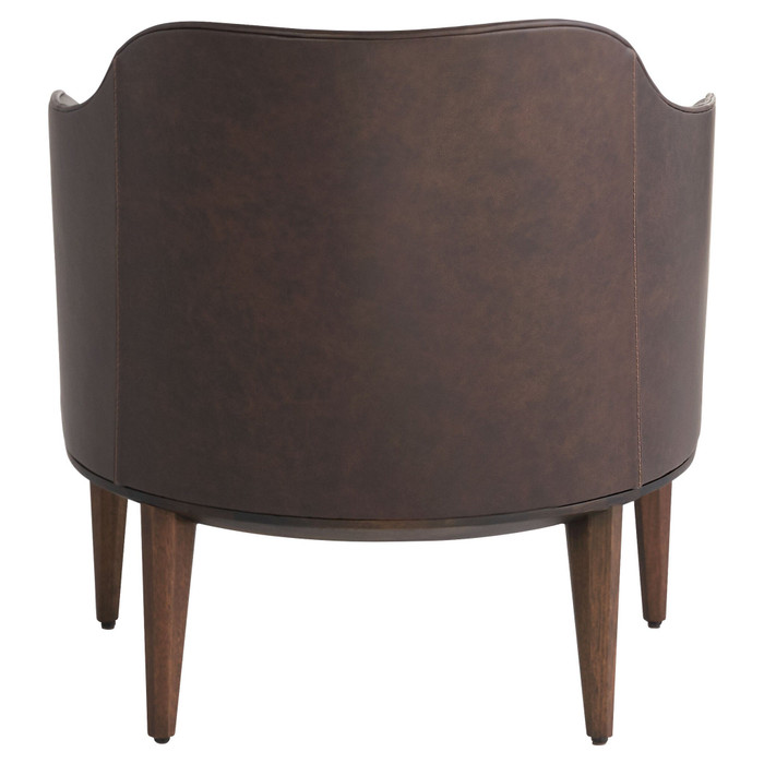 Agata Chair in Dark Brown Leather by Cyan Design