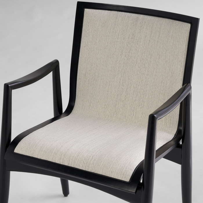 Vitra Chair in Cream and Grey Directional Weave