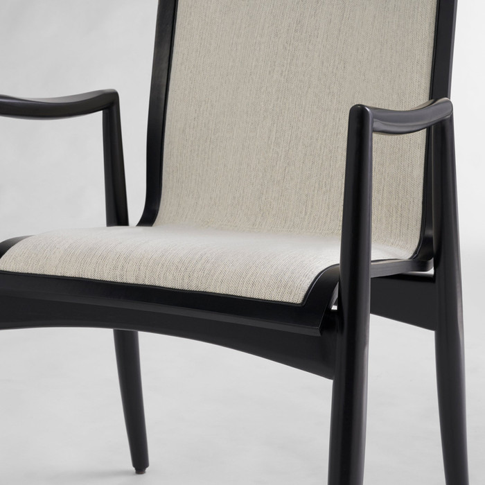 Vitra Chair in Cream and Grey Directional Weave